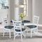 International Concepts Round 42 in. Dual Drop Leaf Dining Table with 4 Ladderback Chairs - 5 Piece Dining Set, 42 in W K05-42DP-C617-4 - alternate 5